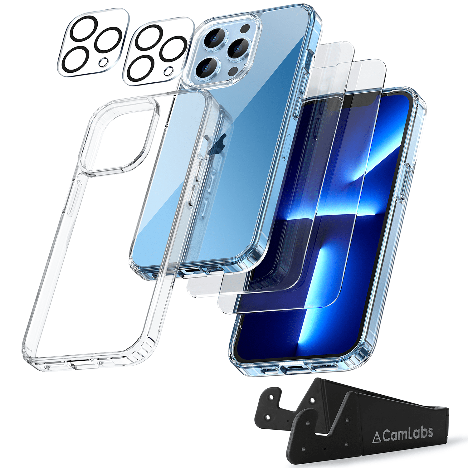 YmhxcY For IPhone 13 Pro Case 6.1-Inch With Explosion-Proof Screen Protector,3 In 1 Shockproof TPU Hard PC Bumper Drop-Proof Shell For IPhone 13 - View #5