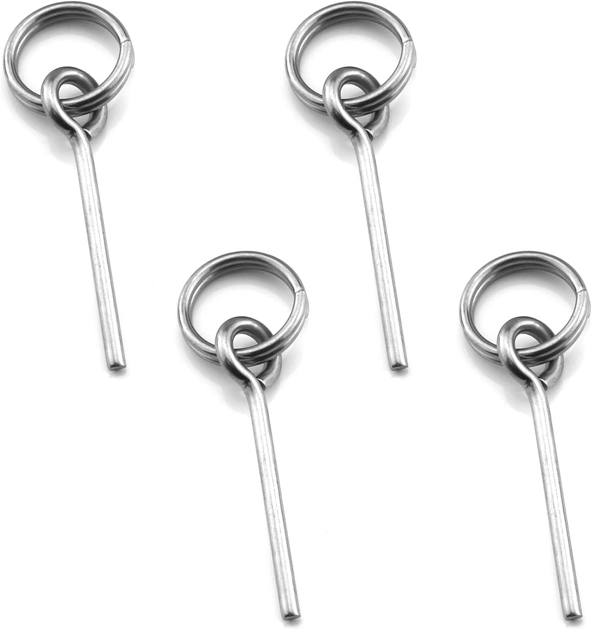 CamTom 4pcs Tent Pin & Ring Replacement Stainless Steel Tent Pole