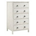 thumbnail image 1 of Camaflexi Baja 5 Drawer Chest Wooden Night Stand Bedroom Dresser Storage Cabinet, Shabby White, 1 of 7