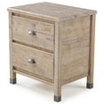 thumbnail image 1 of Camaflexi Baja Solid Wood 2 Drawer Nightstand with Metal Pulls, Barnwood, 1 of 6