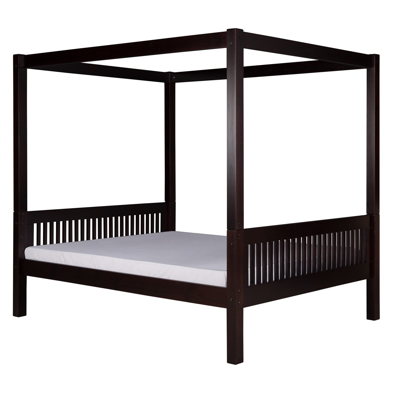 Camaflexi Full Size Canopy Bed with Twin Trundle Mission