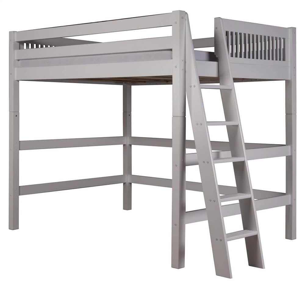 Camaflexi Full Size High Loft Bed Mission Headboard Lateral Ladder