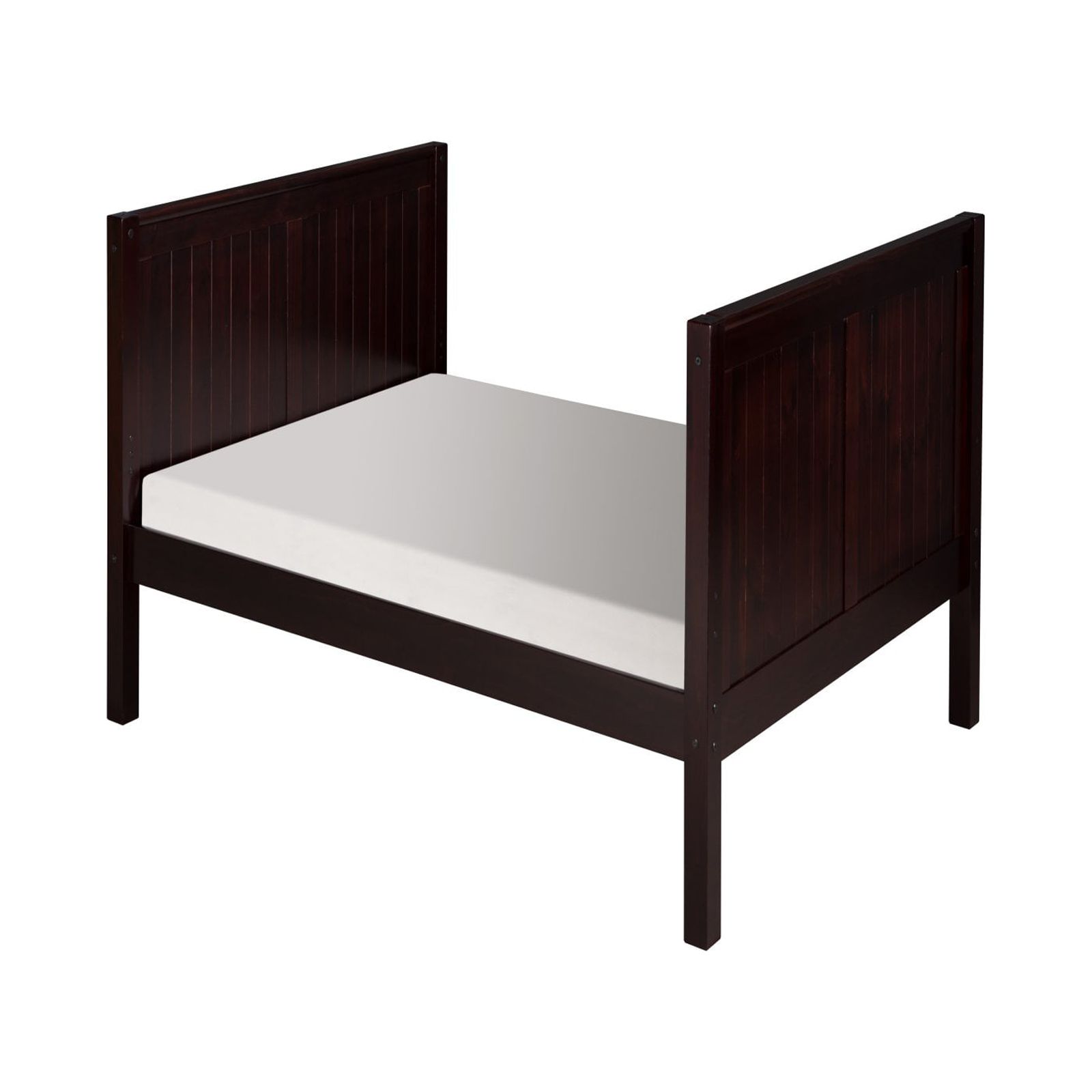 Camaflexi Full Size Tall Platform Bed with Twin Trundle Panel