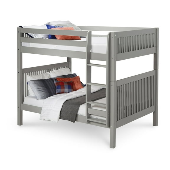 Camaflexi Full over Full Bunk Bed - Mission Headboard - Grey Finish