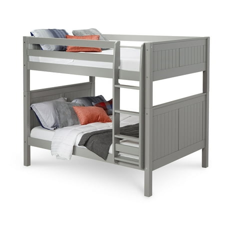 Camaflexi Full over Full Bunk Bed - Panel Headboard - Grey Finish