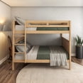 thumbnail image 1 of Camaflexi Full over Full Bunk Bed - Panel Headboard - Light Oak Finish, 1 of 13