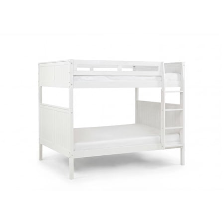 Camaflexi Full over Full Bunk Bed - Panel Headboard - White Finish