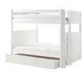 thumbnail image 1 of Camaflexi Full over Full Bunk Bed with Twin Trundle - Panel Headboard - Bed End Ladder - White Finish, 1 of 5