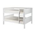 Camaflexi Full over Full Low Bunk Bed Panel Headboard White Finish