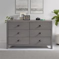 thumbnail image 1 of EcoFlex HM407 18.5 x 33.13 x 33.63 in. Hampton Six Drawer Dresser, Dritfwood, 1 of 8