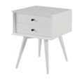 thumbnail image 1 of Camaflexi Mid Century Nightstand 2-Drawer Night Stand Cabinet, White, 1 of 2