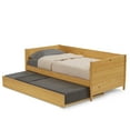 thumbnail image 1 of Camaflexi Mid-Century Solid Wood Twin Daybed with Trundle, Scandinavian Oak, 1 of 12