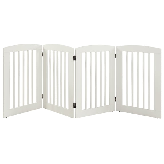 Ruffluv 4 Panel Expansion Pet Gate - Large - 36"H - White Finish