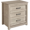 thumbnail image 1 of Camaflexi Rustic Nightstand 3-Drawer Night Stand Side Table & Organizer, Antique Gray, 1 of 11