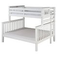 thumbnail image 1 of Camaflexi Santa Fe Mission Tall Bunk Bed Twin over Full - Bed End Ladder- with Twin Size Under Bed Trundle-Color:White,Finish:White,Material:Solid Wood,Size:Twin over Full,Style:Contemperary, 1 of 13