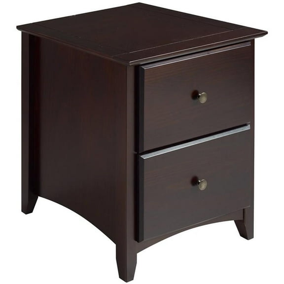 Camaflexi Shaker Style 2 Drawer Night Stand - Multiple Finishes