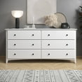 thumbnail image 1 of Camaflexi Shaker Style 6 Combo Drawer Dresser Wood Bedroom Furniture, White Finish, 1 of 8