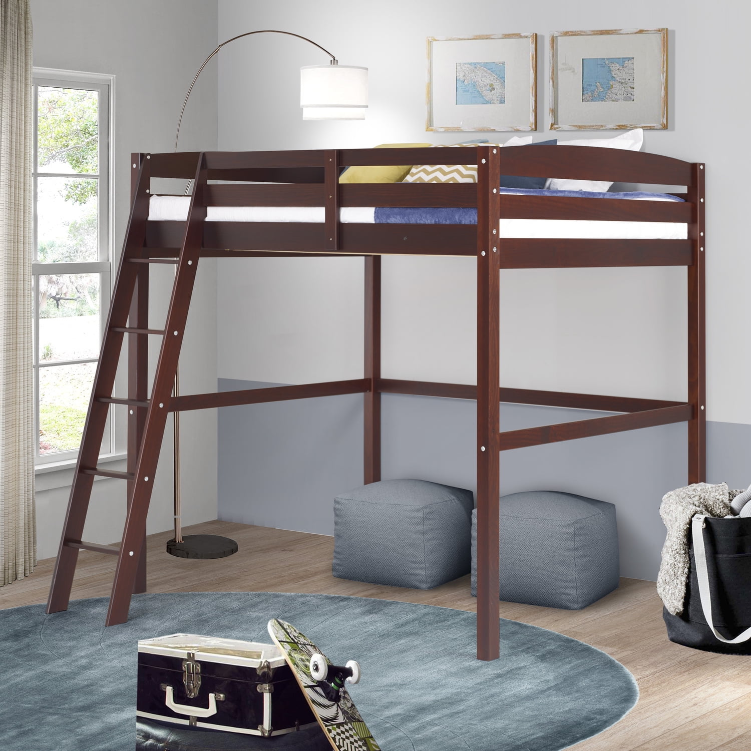 Camaflexi Tribeca Full Size High Loft BedColorCappuccino