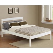 Camaflexi Tribeca Platform Bed, White, Adult, Solid Wood Construction, Includes Screws and Nuts