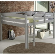 Camaflexi Tribeca Solid Wood Low Loft Bed Frame Full in Gray