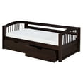 thumbnail image 1 of Camaflexi Twin Size Day Bed with Drawers - Arch Spindle Headboard - Cappuccino Finish, 1 of 2