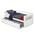 thumbnail image 1 of Camaflexi Wooden Daybed with Trundle, Mission Style with Removable Front and Rear Guard Rails, Twin, White, 1 of 4