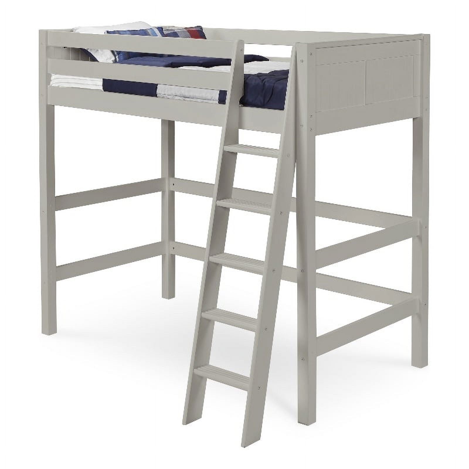 Camaflexi Twin Size High Loft Bed Panel Headboard Gray Finish