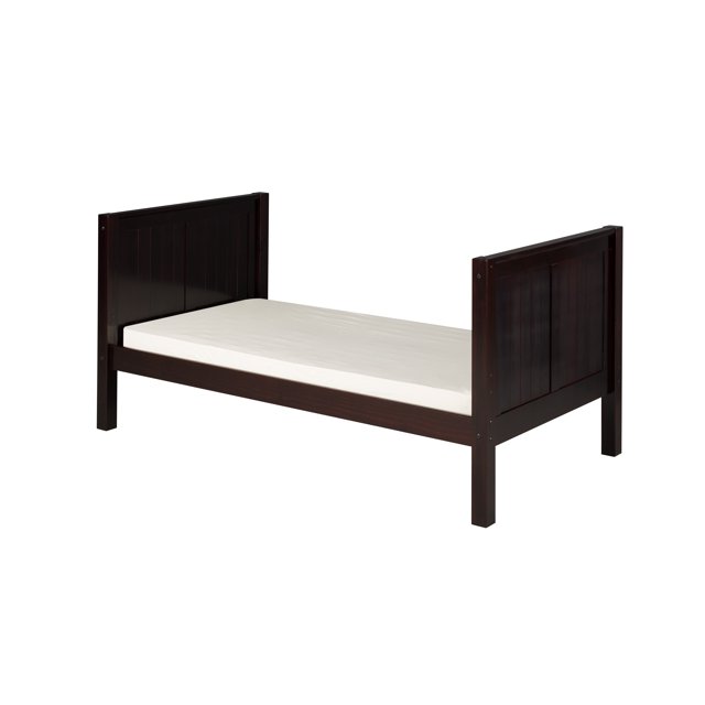 Camaflexi Twin Size Tall Platform Bed Panel Headboard Cappuccino