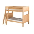 thumbnail image 1 of Camaflexi Twin over Twin Bunk Bed - Panel Headboard - Angle Ladder - Natural Finish, 1 of 6