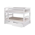 thumbnail image 1 of Camaflexi Twin over Twin Low Bunk Bed with Drawers - Arch Spindle Headboard - White Finish, 1 of 2