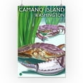 thumbnail image 1 of Camano Island, Washington - Dungeness Crab - Lantern Press Poster (16x24 Giclee Gallery Print, Wall Decor Travel Poster), 1 of 1