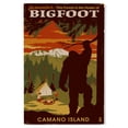 thumbnail image 1 of Camano Island, Washington, Home of Bigfoot Birch Wood Wall Sign (12x18 Rustic Home Decor, Ready to Hang Art), 1 of 5