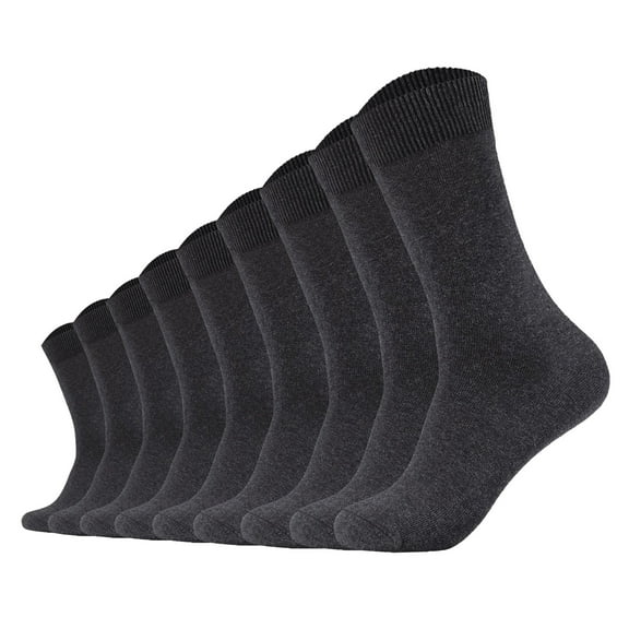 Camano Unisex Socks - Comfort Socks, Plain Colour, Pack Of 9 Grey 43-46 (Uk 9-11)