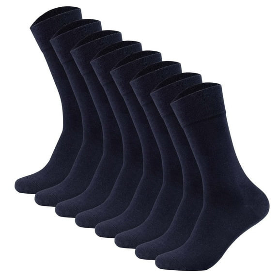 Camano Men's Socks, Pack Of 8 - Organic Cotton, Single Colour Navy 39-42 (Uk 6-8)