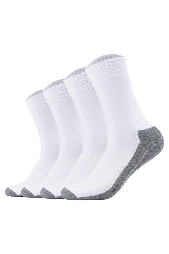Unisex Socks - Pro Tex Function, Single-Coloured, Pack Of 4 White 43-46 (Uk 9-11)
