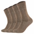 thumbnail image 1 of Camano Unisex Socks - Soft Socks, Single-Coloured, Pack Of 4 Brown 43-46 (Uk 9-11), 1 of 3