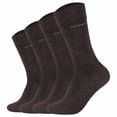 thumbnail image 1 of Camano Unisex Socks - Soft Socks, Single-Coloured, Pack Of 4 Dark Brown 39-42 (Uk 6-8), 1 of 3