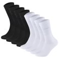 thumbnail image 1 of Camano Unisex Socks - Soft Socks, Single-Coloured, Pack Of 8 Black/White 43-46 (Uk 9-11), 1 of 5