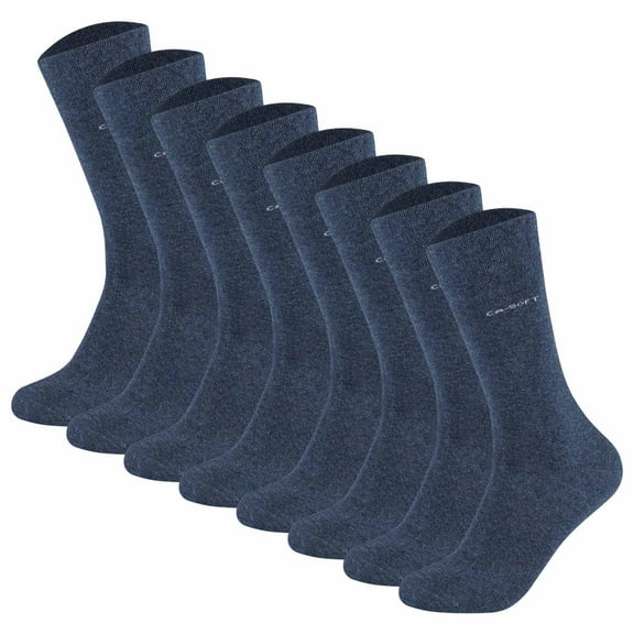 Camano Unisex Socks - Soft Socks, Single-Coloured, Pack Of 8 Blue 43-46 (Uk 9-11)