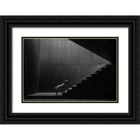 Camara, Luis 32x23 Black Ornate Wood Framed with Double Matting Museum Art Print Titled - On The Threshold Of A Dream