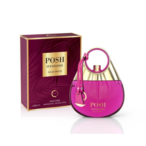 Camara Posh In Paradise EDP For Women 3.4FL. OZ 100Ml With Notes of Palm Leaf, Pink Pepper, Neroli, Jasmine, Orange, Blossom, Frangipani, Sandalwood, Heliotrope, and Patchouli