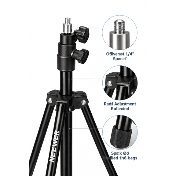 Camara Tripod Stand for Camera  Portable Aluminum Light Stand with Foldable Legs for Photography & Video 6 Feet