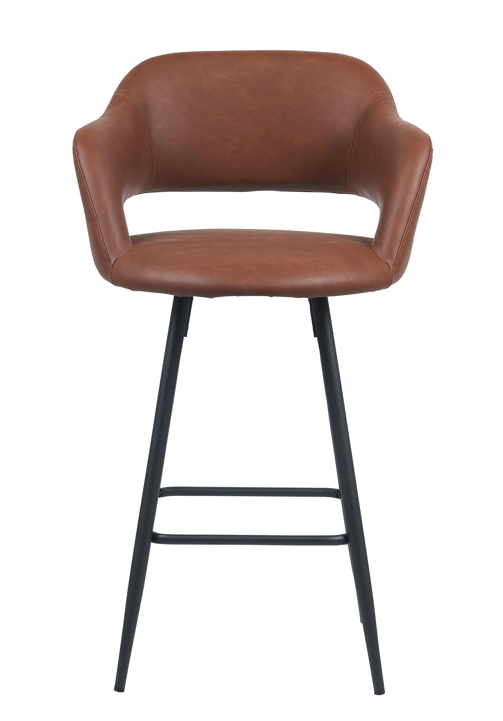 Margarite 30" Brown Metal Swivel Counter-Stool Set