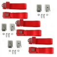 thumbnail image 1 of Camaro 1967-1969 Standard 2 Point Red Lap Bench Seat Belt Kit with Bracketry - 3 Belts, 1 of 1