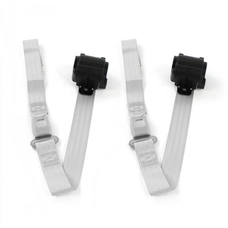 Camaro 1982-1992 Standard 2 Point Gray & Grey Retractable Bucket Seat Belt Kit - 2 Belts