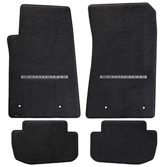 Camaro 2010-2015 4 Piece Ebony Ultimat Camaro Logo Mat - Ebony