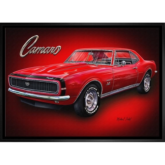 Camaro 20x29 Framed Canvas by Michael Fishel