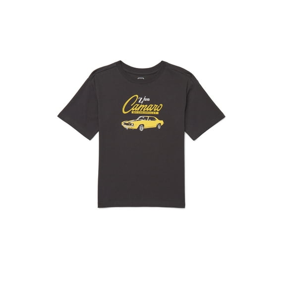 Camaro Boys Graphic Retro Print Tee with Short Sleeves, Sizes 4-18