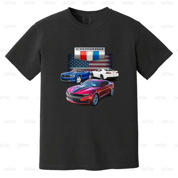 Camaro Fifth Generation 2010-2015 Modern Muscle Car American Auto Comfort Color T-Shirt Unisex, up to 4XL