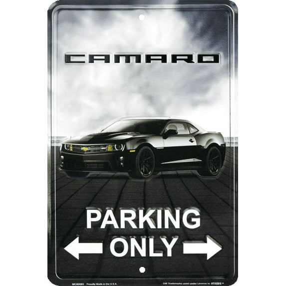 HangTime Camaro Parking Only 8 x 12 Metal Sign